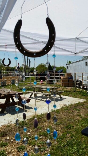 Horse Shoe Beaded Wind Chime. 