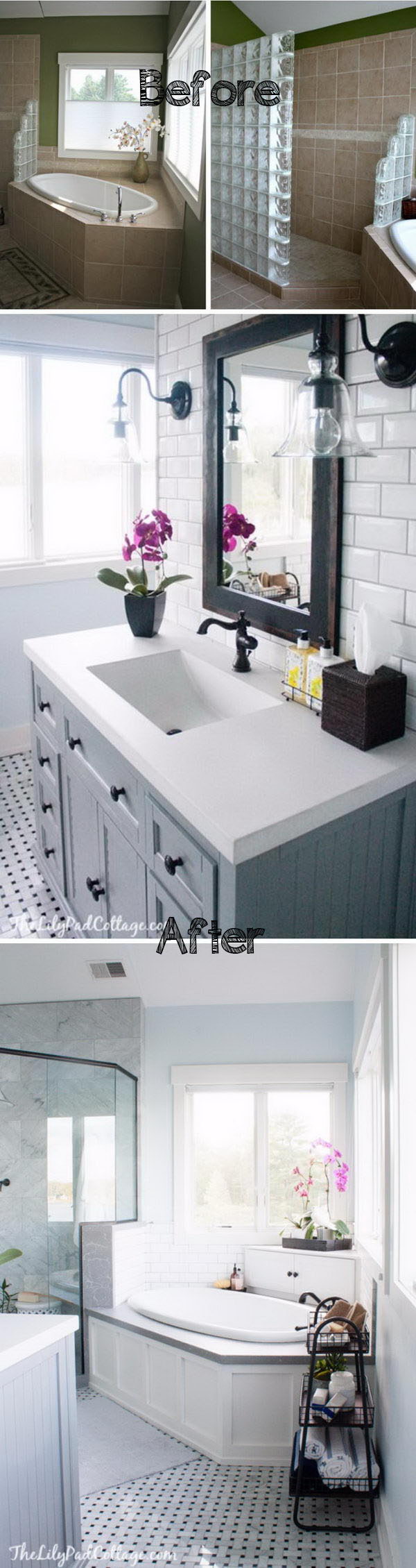 50+ Gorgeous Bathroom Makeovers With Before And After Photos - Hative