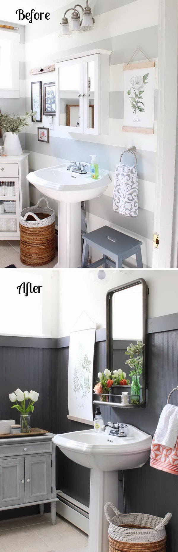 50+ Gorgeous Bathroom Makeovers With Before And After Photos - Hative
