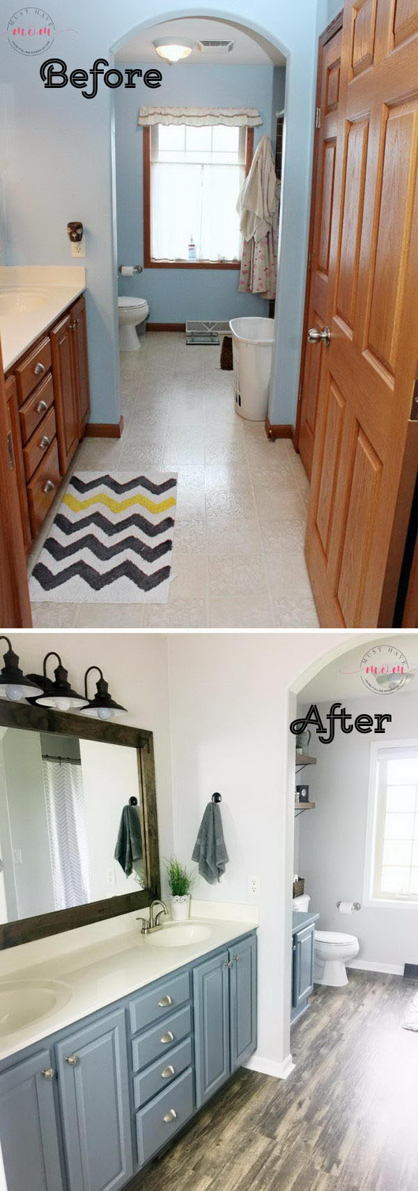 50+ Gorgeous Bathroom Makeovers With Before And After ...