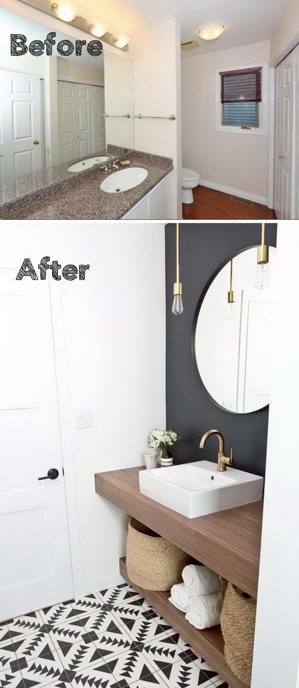 50+ Gorgeous Bathroom Makeovers With Before And After ...