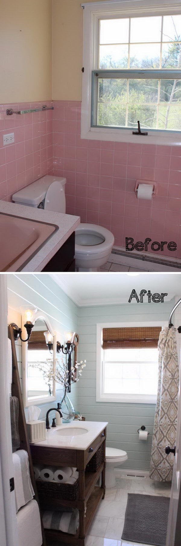 50+ Gorgeous Bathroom Makeovers With Before And After ...