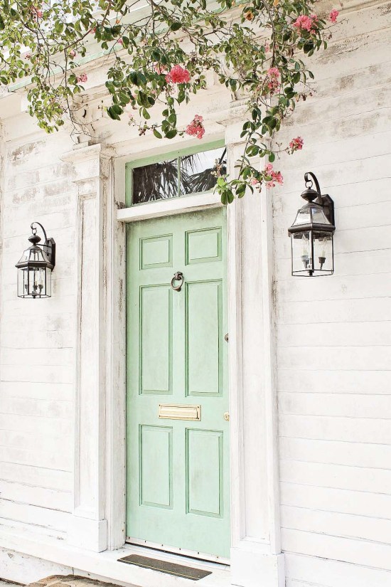 Add a Fun Pop of Color to Your Front Door. 