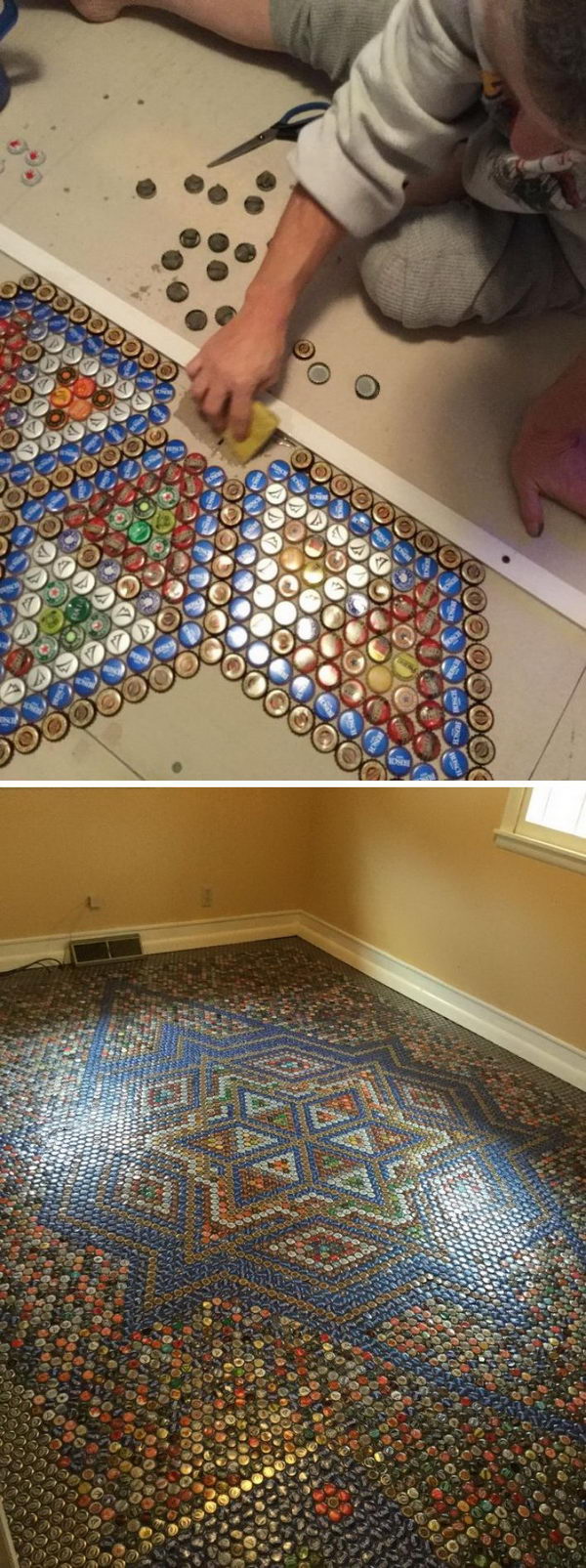 Bottle Cap Flooring. 