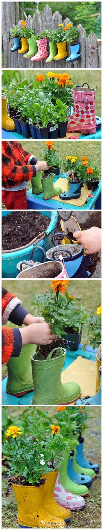 Old Boot Planters. 