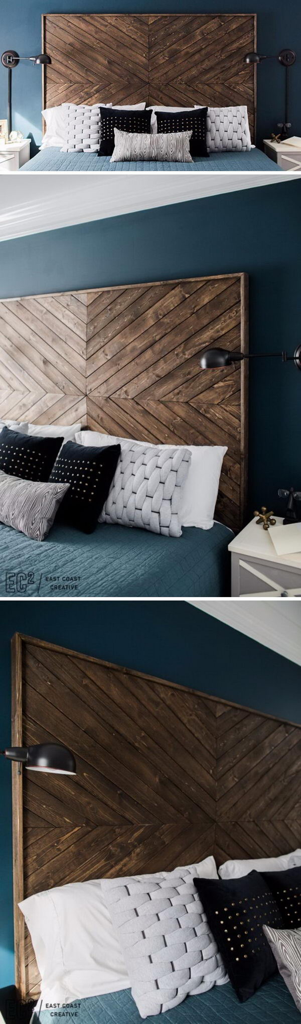 30+ Rustic Wood Headboard DIY Ideas - Hative