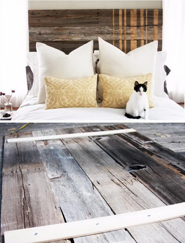 30+ Rustic Wood Headboard DIY Ideas - Hative