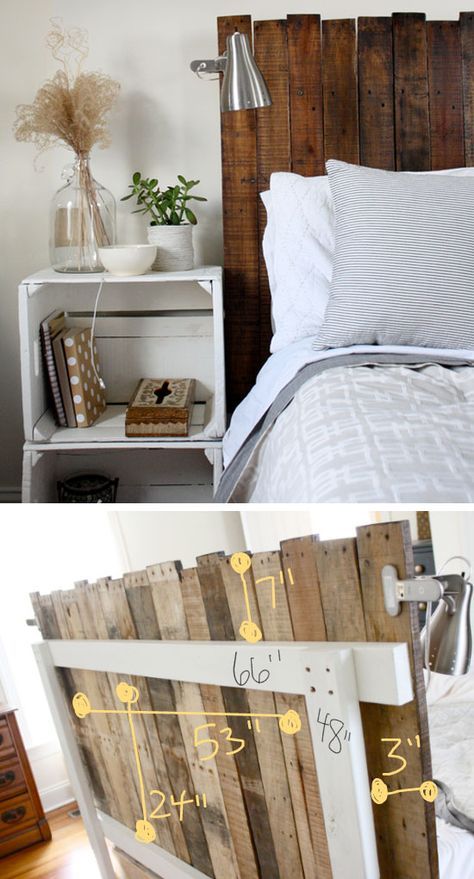 30+ Rustic Wood Headboard DIY Ideas - Hative