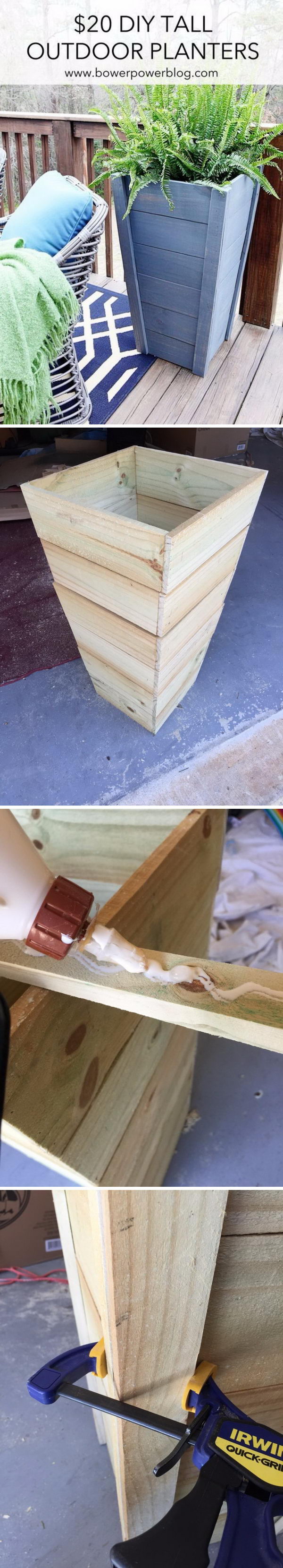 DIY Tall Planter Box. 