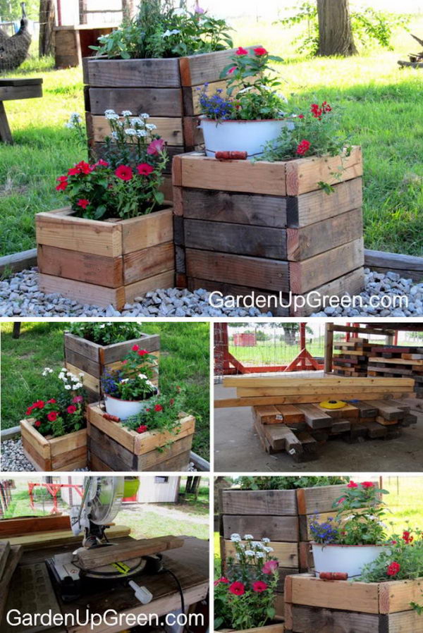 DIY Reclaimed Wood Planter Boxes. 