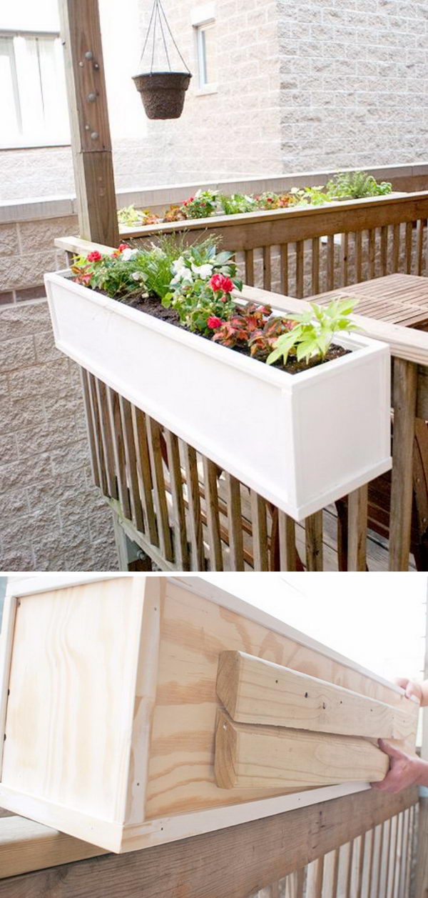 DIY Deck Planter Box. 