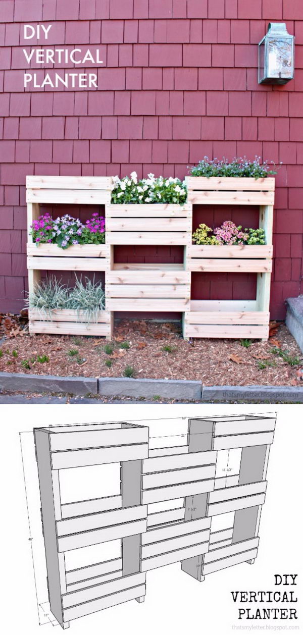 DIY Vertical Planter Box. 