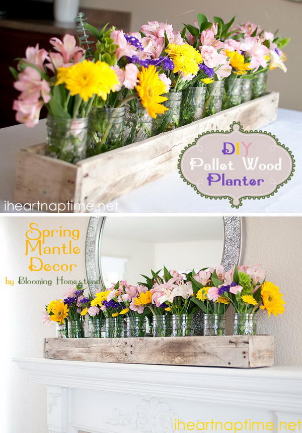 DIY Pallet Wood Planter Box. 