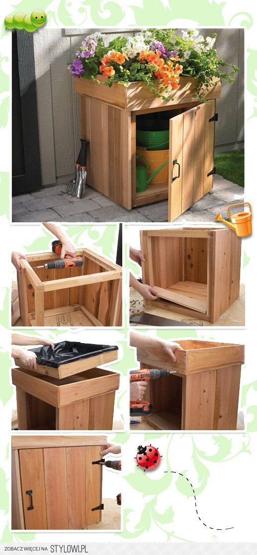 DIY Planter Box with Storage. 