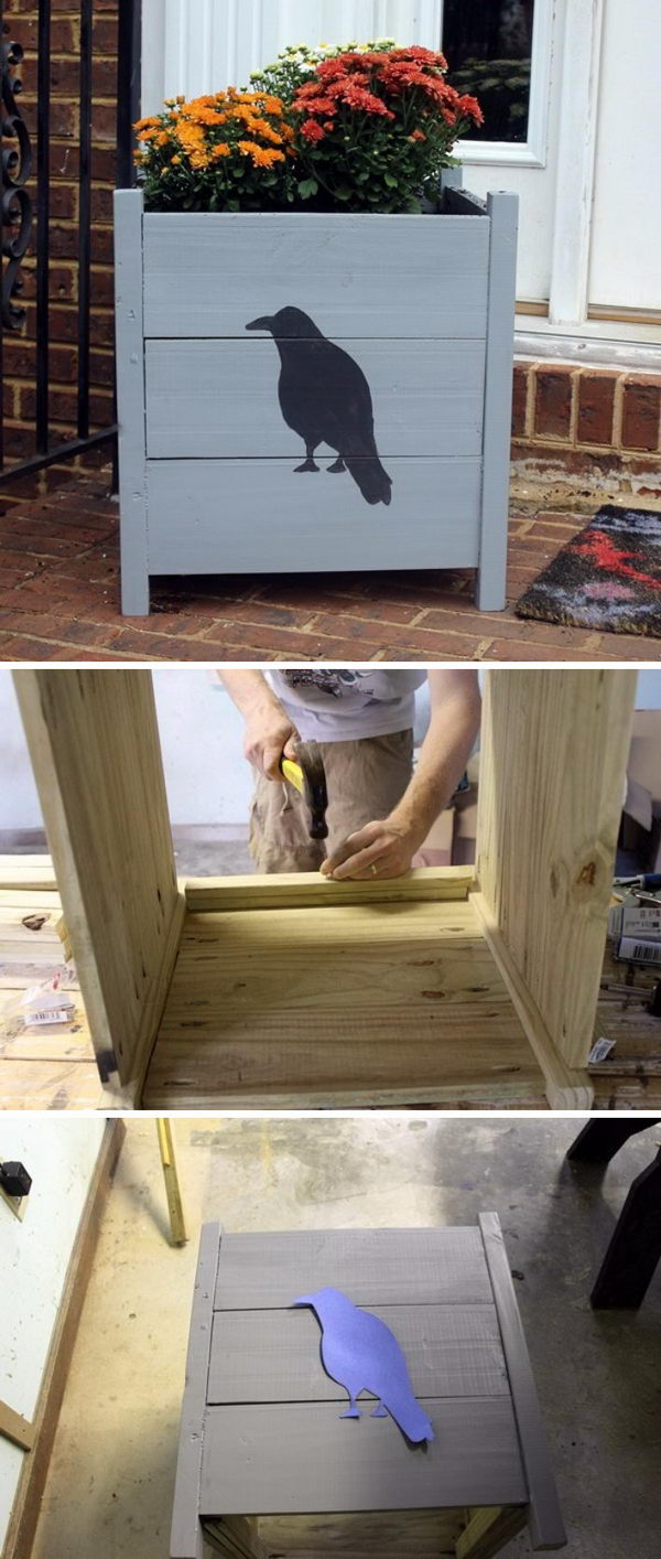 DIY Raven Planter Box. 