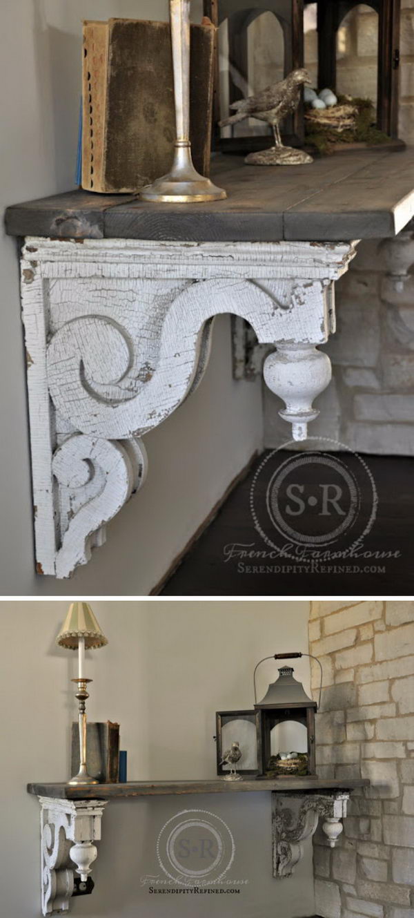 30 Cheap And Creative Diy Home Decor Projects Using Corbels Hative