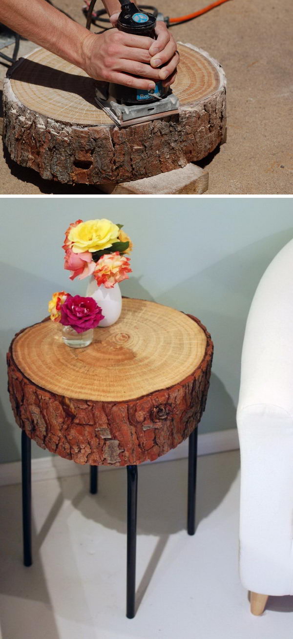 40+ Awesome DIY Side Table Ideas for Outdoors and Indoors - Hative