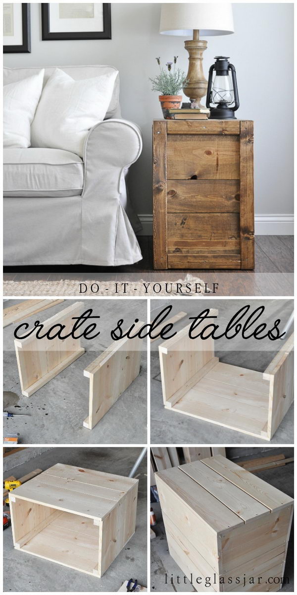 40 Awesome Diy Side Table Ideas For, Diy Mirror Side Table