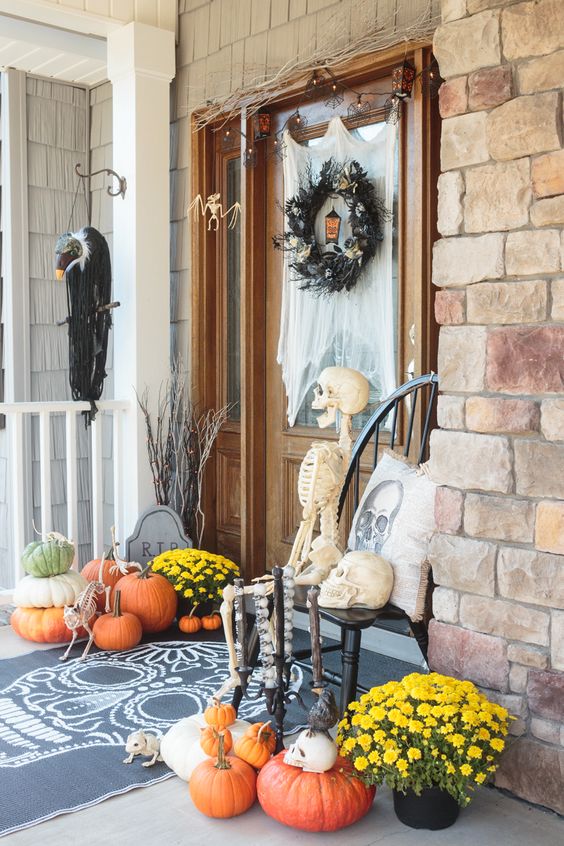 Halloween Front Porch Decorations Hative