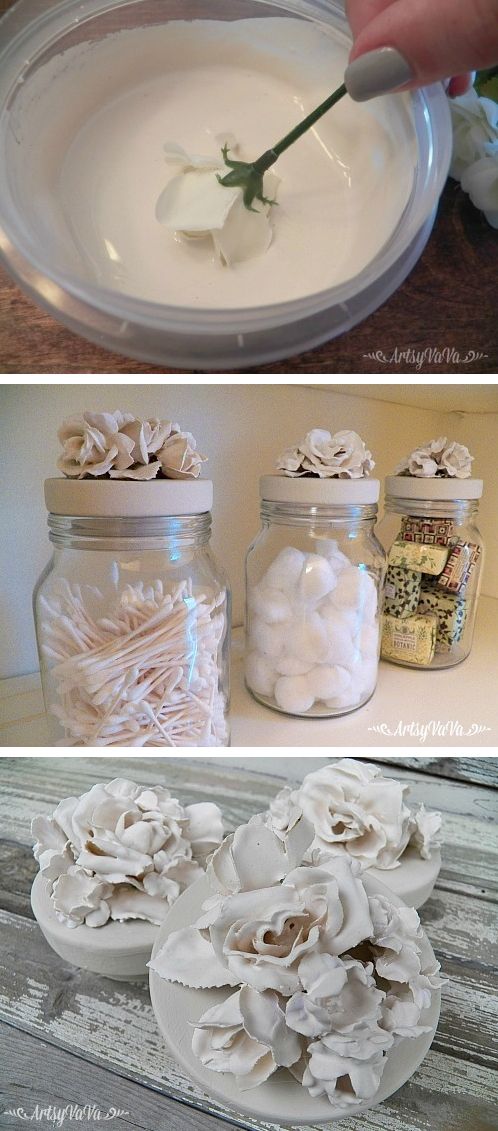 DIY Flower Jars Using Plaster Of Paris. 