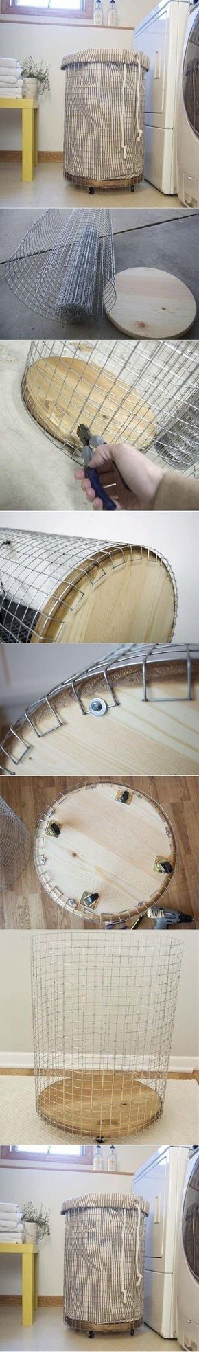 DIY Easy Laundry Basket. 