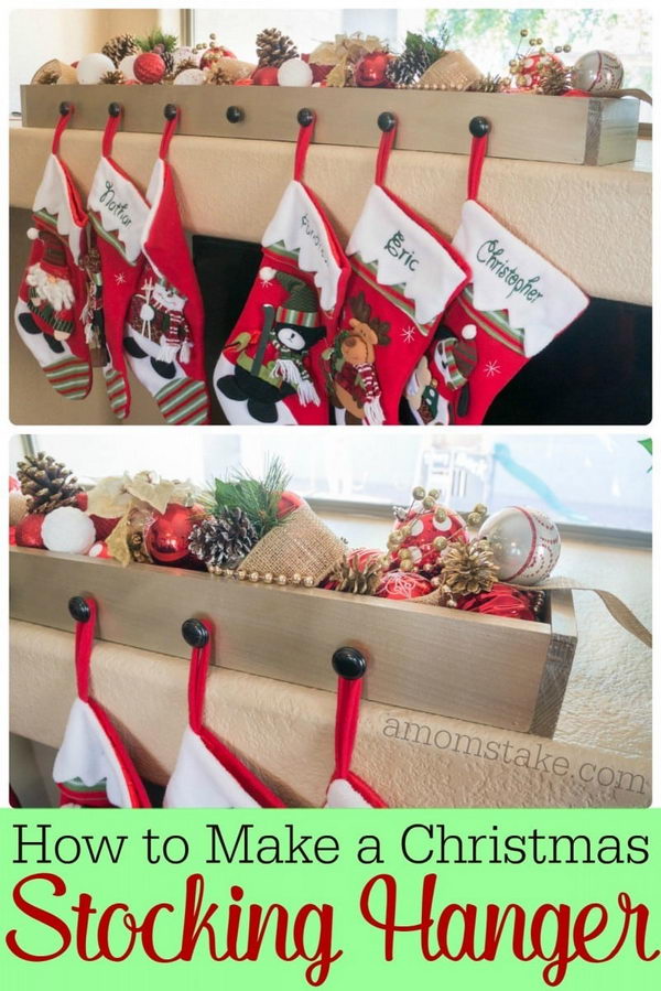 30 Diy Stocking Holders For Christmas Decoration Hative