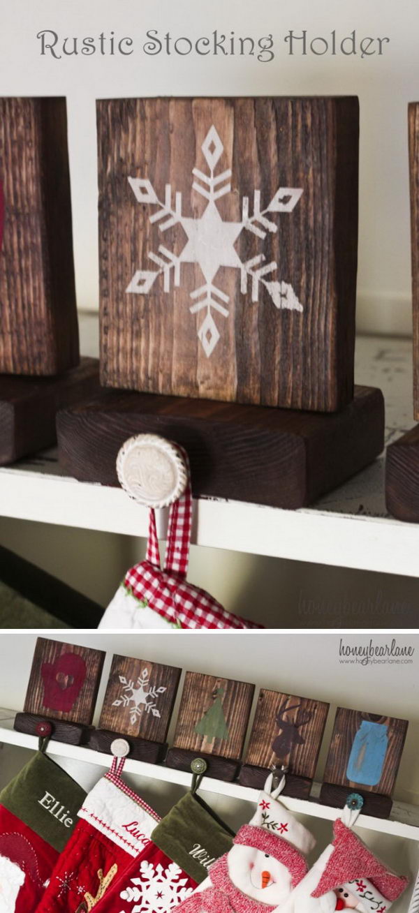 30+ DIY Stocking Holders For Christmas Decoration - Hative