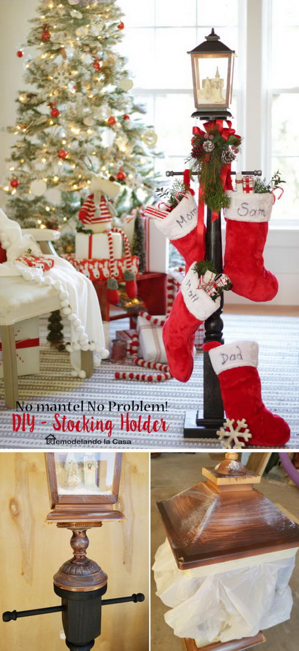 30 Diy Stocking Holders For Christmas Decoration Hative