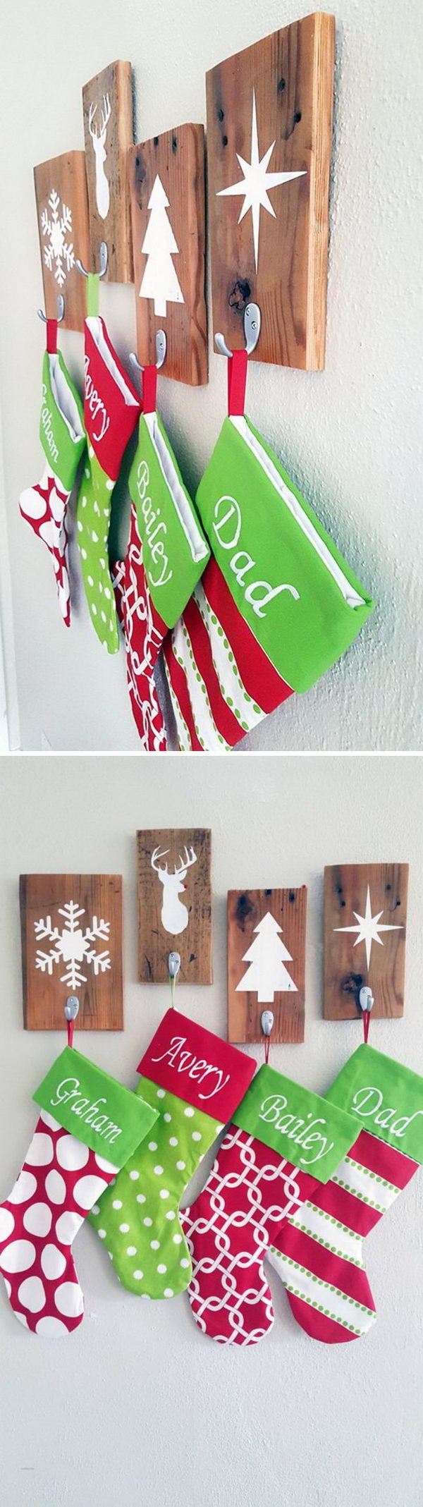 30+ DIY Stocking Holders For Christmas Decoration - Hative