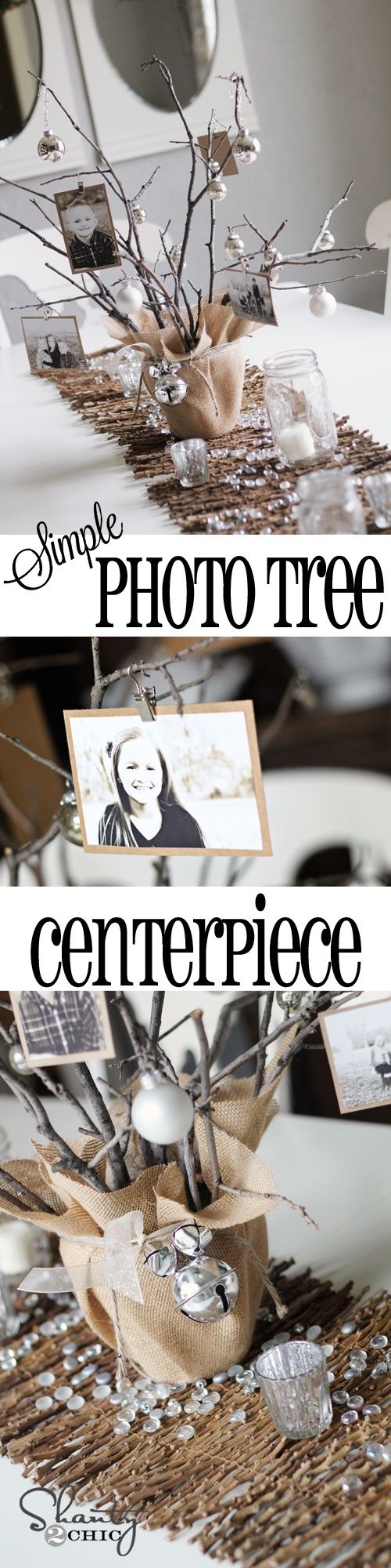 DIY Photo Tree Centerpiece. 