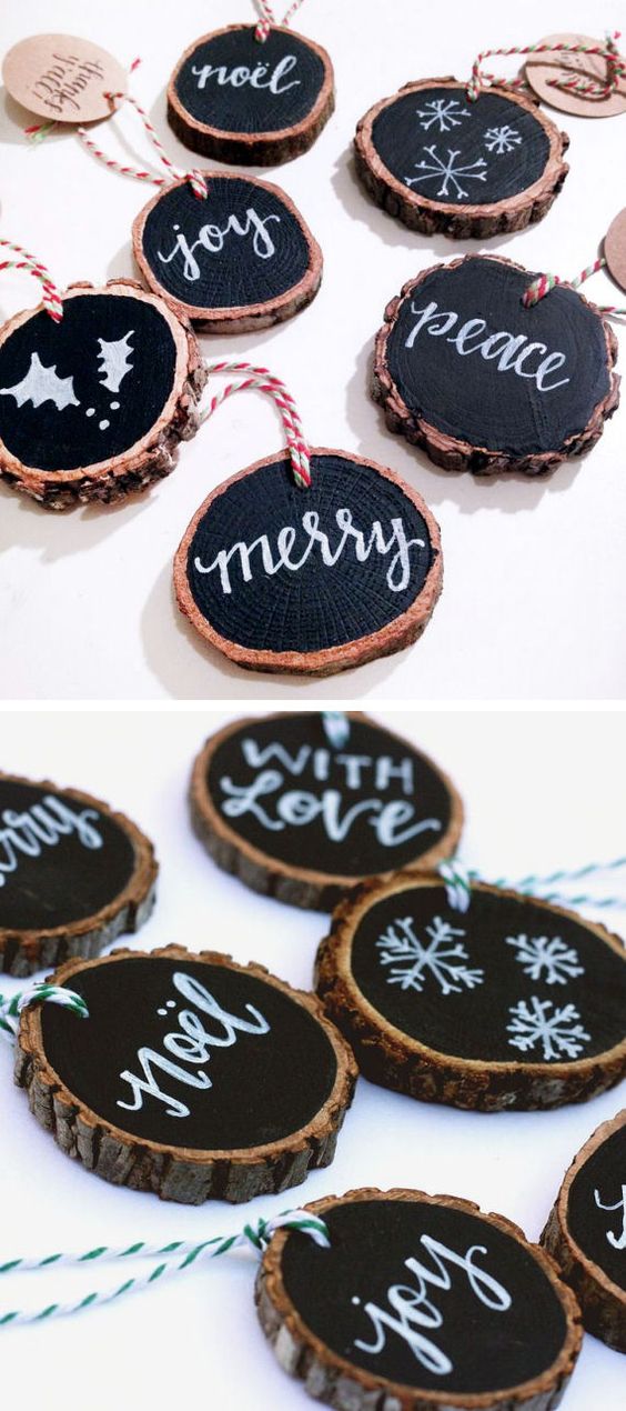 Rustic Tree Slice Tags. 