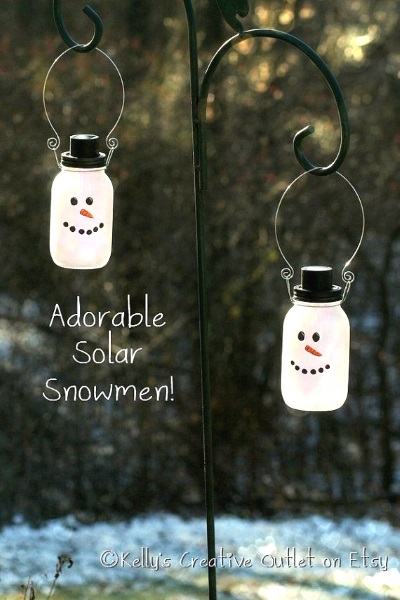 Snowman Mason Jars. 