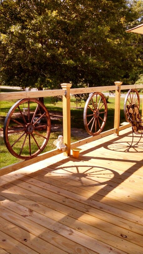 Wagon Wheel Railing. 