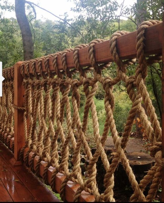 Safe But Simple Durable Rope Railing. 