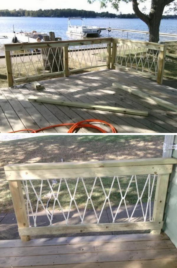 DIY Rope Railings. 