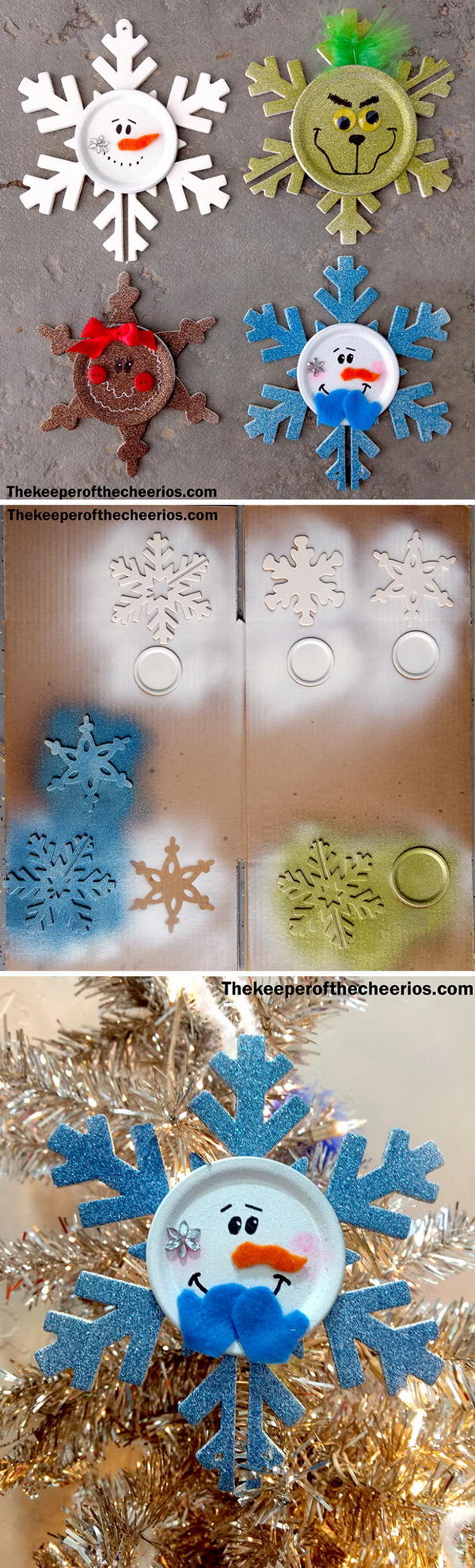 30+ Simple and Festive Mason Jar lid Ornaments for Christmas Decoration