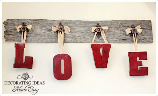 DIY Love Sign. 