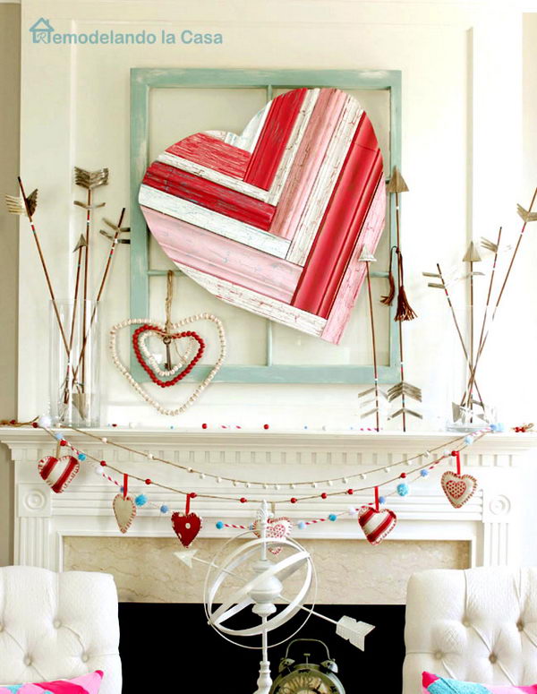 valentine mantel decorating ideas