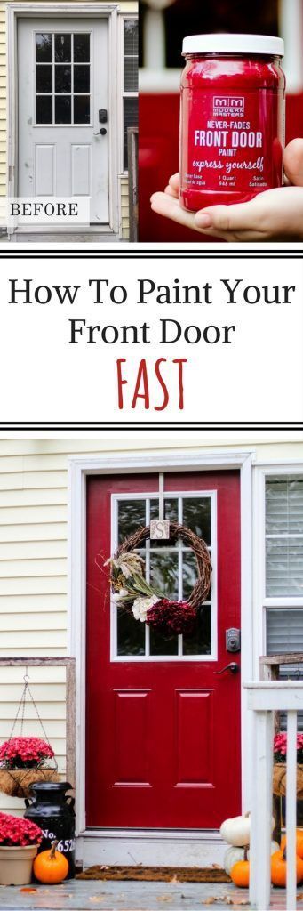 Front Door Makeover Using Modern Master's Front Door Paint. 