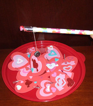 Magnetic Heart or Love Bug Fishing Game. 