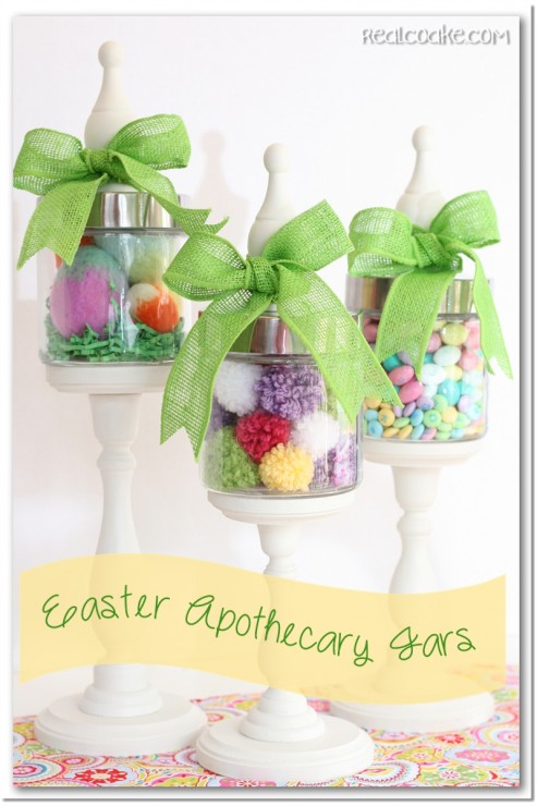 DIY Easter Apothecary Jars. 