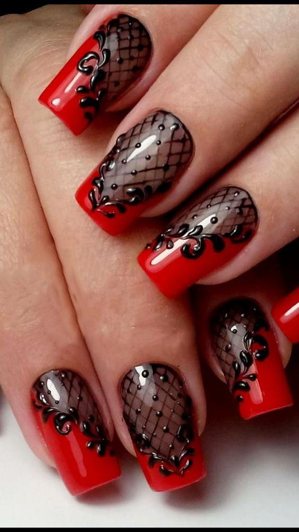 Lace nails. 