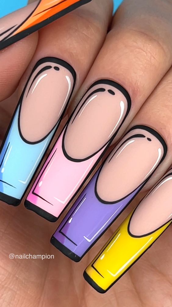 Pop art nails. 