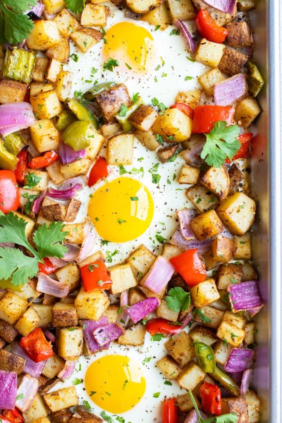 Sheet Pan Breakfast Potato Hash. 