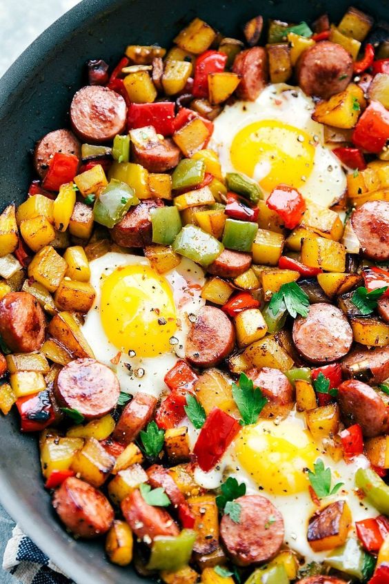 Sausage and Veggie Hash. 