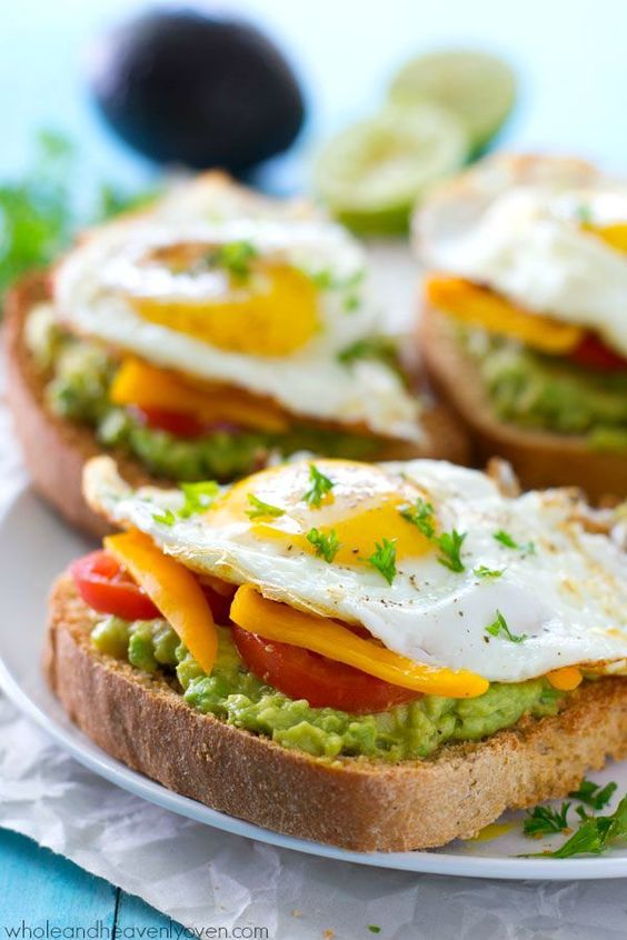 California-Style Fried Egg Avocado Toast. 