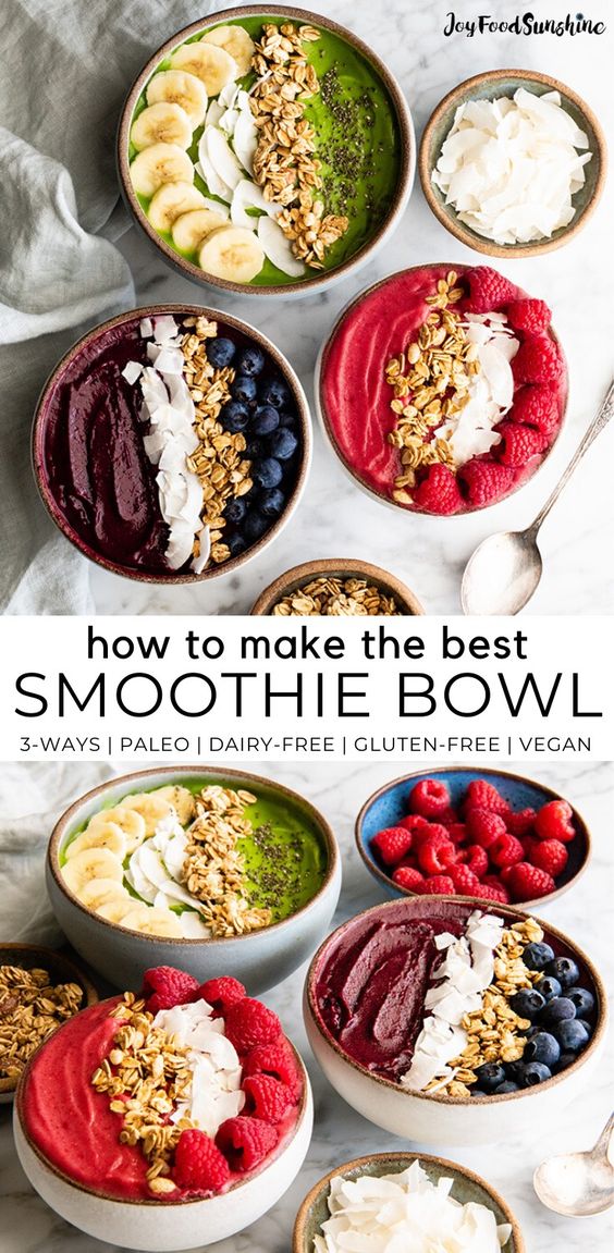 Smoothie Bowl for Breakfast. 