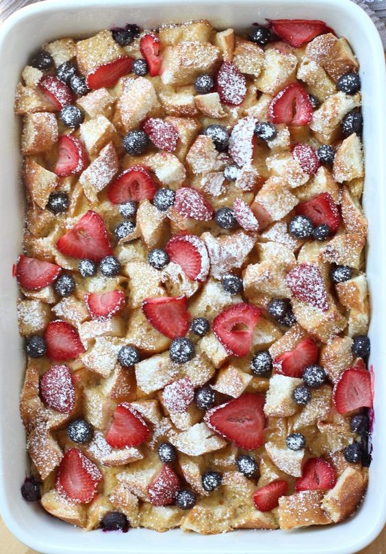 French Toast with Fruit for Breakfast. 