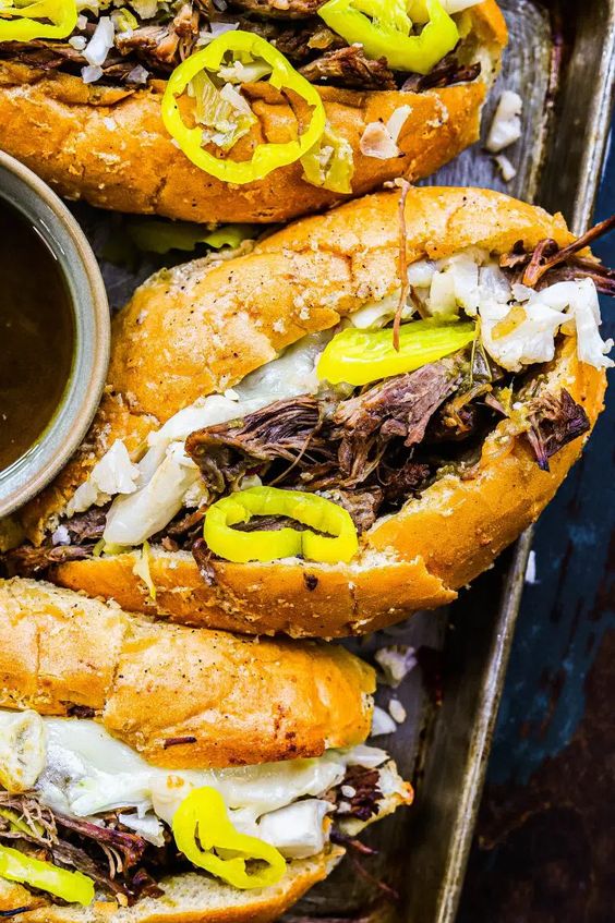 Instant Pot Italian Beef Sandwiches. 