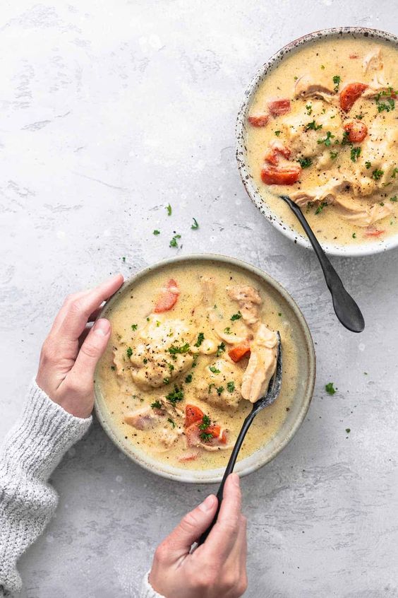 Instant Pot Chicken and Dumplings. 